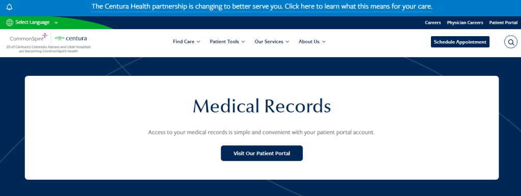 MyCenturaHealth Accessing Your Medical Records